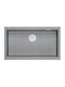 GraniteQ Logan 110 Drop-In Küchenspüle Inox Satiniert M76xB45cm Silber
