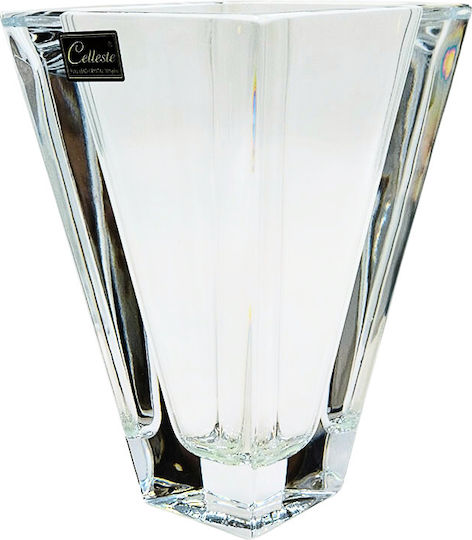 Vază Decorativă Cristalină Romboid Transparent 17x17xÎ12cm