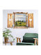 Dreidimensionales Wandsticker & Wandgemälde Berg Valais Schweiz 60x90cm