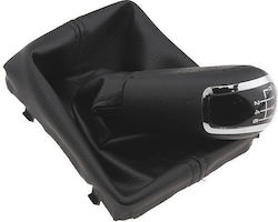 Nty Πόμολο Φυσούνα Λεβιέ Ταχυτήτων Audi A4 B6 02-08 Audi A4 B7 04-08 6 Ταχύτητες Μαύρο Χρώμιο Gzb-au-005