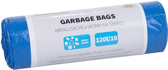 Donau Reinforced Trash Bags Capacity 120lt 100x70cm 10pcs Blue