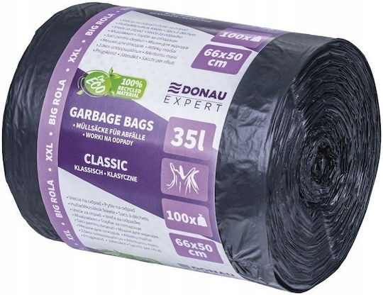 Jan Niezbędny Sacuri De Gunoi Rezistente Capacitate 35lt Cu Mânere 66x50cm 100 Bucăți Negre