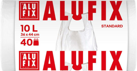 Alufix Торби за смет Капацитет 10 л с дръжки 44x36 см 40 бр Бели