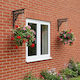 vidaXL Heavy-Duty Shelf Brackets Made of Stainless Steel in Brown Colour 275x230mm 12 Pieces 42038805