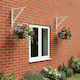 vidaXL Heavy-Duty Shelf Bracket Made of Stainless Steel in White Colour 145x145mm 2 Pieces 42038921