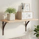 vidaXL Heavy-Duty Shelf Brackets Made of Stainless Steel in Brown Colour 145x145mm 12 Pieces 42038889