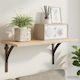 vidaXL Heavy-Duty Shelf Brackets Made of Stainless Steel in Brown Colour 145x145mm 2 Pieces 42038886