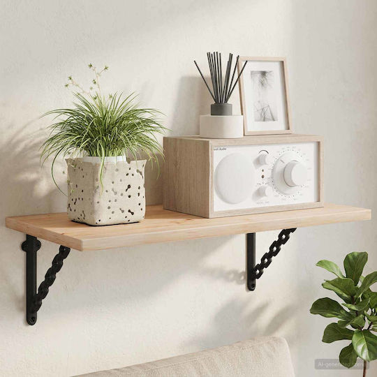 vidaXL Heavy-Duty Shelf Brackets Made of Stainless Steel in Black Colour 210x210mm 12 Pieces 42038932