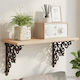 vidaXL Heavy-Duty Shelf Brackets Made of Stainless Steel in Brown Colour 240x240mm 12 Pieces 42038823