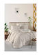 Mc Decor Mc Decor Baumwolle Bettbezug Set 160x240cm Einzel mit Kissenbezug Zebra Kaffee