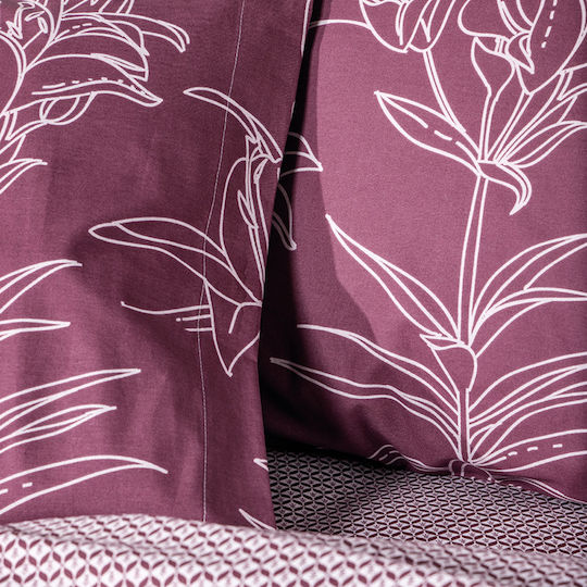 Kentia Saporo Σετ Παπλωματοθήκη Βαμβακερή 225x245cm Υπέρδιπλη με 2 Μαξιλαροθήκες Saporo 05