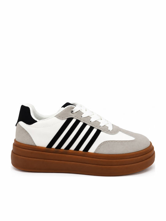 Plato Adidași Flatforms pentru femei Albi