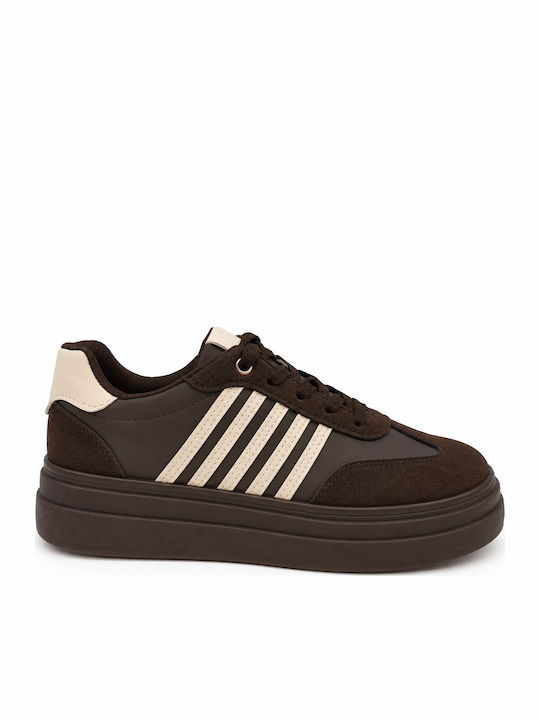 Plato Adidași Flatforms pentru femei Maro închis