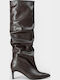 Damenstiefel mit Mittelhohem Absatz Braun