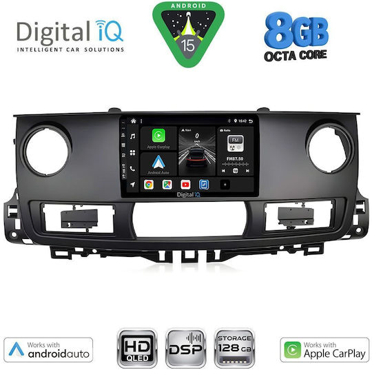 Digital IQ Автомобилна Аудио Система за Renault Master 2003-2010 (Bluetooth/USB/Вграден Wi-Fi/GPS/Apple CarPlay/Android Auto) с Touch Screen 9"