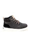 Ανατομικά Δερμάτινα Παιδικά Μποτάκια με Κορδόνια Γκρι