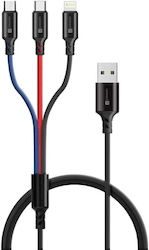 Pro-Ject Audio Магнитен / LED USB към Lightning / Type-C / micro USB кабел 3A Черен 2m Pro-Ject Audio Магнитен / LED USB към Lightning / Type-C / micro USB кабел 3A Черен 2m