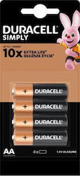 Duracell Алкални батерии AA 1.5V 4 бр Duracell Алкални батерии AA 1.5V 4 бр
