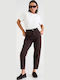 Women's Jean Pants in Balloon Leg Style Brown