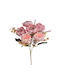 Künstlicher Rosen Blumenstrauß Rosa-Somon 30cm
