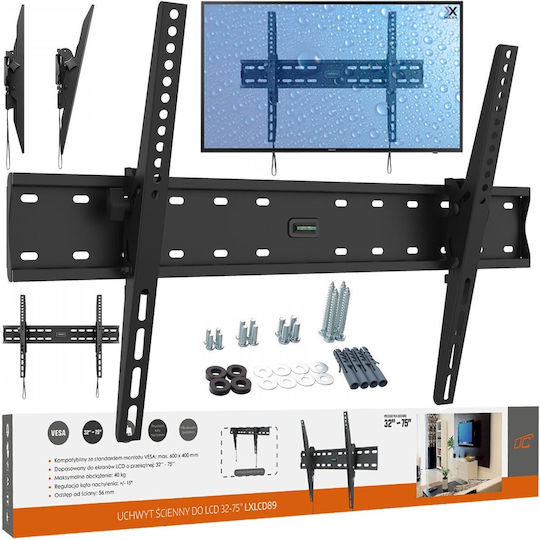LTC Audio Стенна стойка за телевизор с удължително рамо до 99" и 50 kg Сребриста