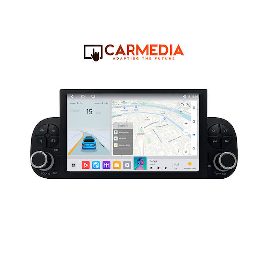 Carmedia Ηχοσύστημα Αυτοκινήτου για Fiat Panda 2012-2024 (Bluetooth/USB/WiFi/GPS/Apple-Carplay/Android-Auto) με Οθόνη Αφής 7"