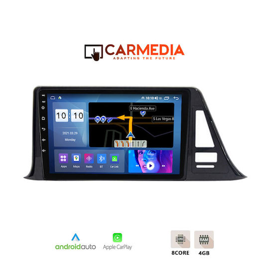 Carmedia Car Audio System for Toyota C-HR 2017-2023 (Bluetooth/USB/WiFi/GPS) with 9" Touch Screen
