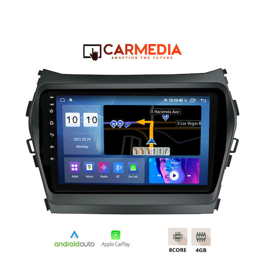 Carmedia Car Audio System for Hyundai Santa Fe / iX45 2013-2017 (Bluetooth/USB/WiFi/GPS/Apple CarPlay/Android Auto) with 9" Touch Screen