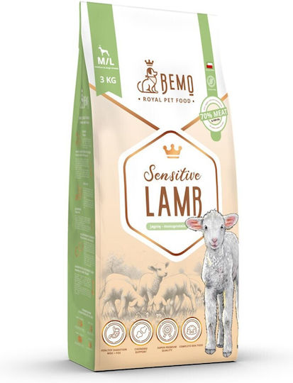 Dog Food 3kg Dry Dog Food for Medium & Large Breeds with Lamb