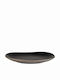 Verlo Rundes Servierplatte aus Porzellan Schwarze 23,5cm