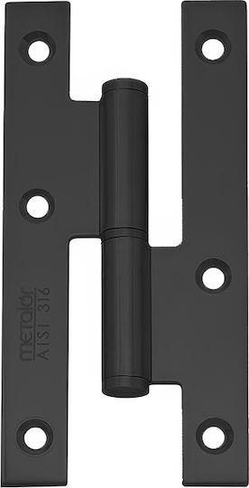 Френски Прост Неръждаема Стомана 316 За Вътрешни Врати 140 X 66mm Черно Metalor 100-bs31614