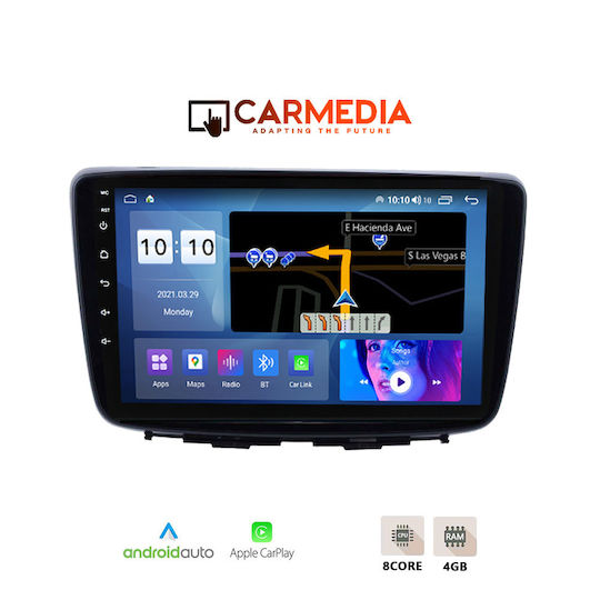 Carmedia Ηχοσύστημα Αυτοκινήτου για Suzuki Baleno 2016-2022 (Bluetooth/USB/WiFi/GPS/Apple-Carplay/Android-Auto) με Οθόνη Αφής 9"