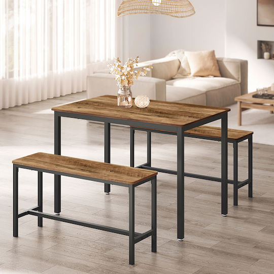 Wooden Bar Table Honey Brown 58x28x181cm