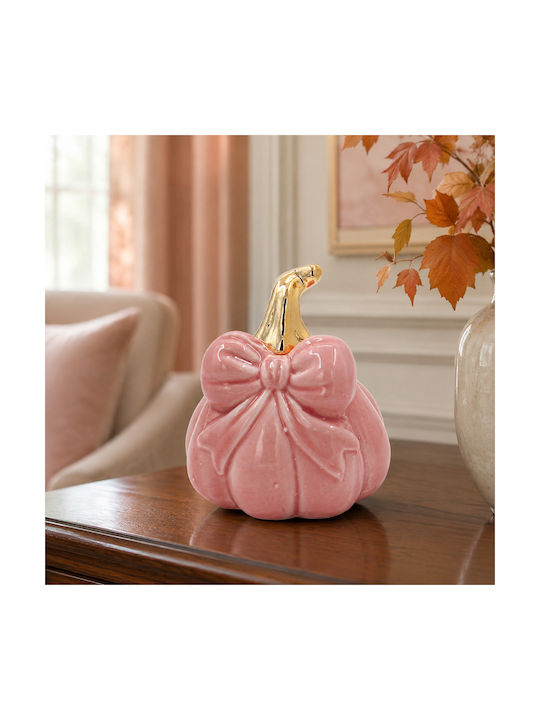 Decorative Ceramic Pumpkin Φ9x9 In Pink Gold Ke...