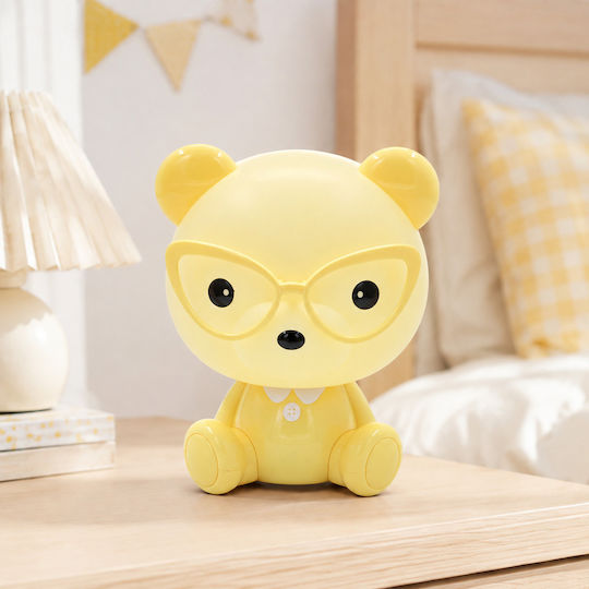 Keskor Kids Side Table Lamp Yellow 20x17x15cm