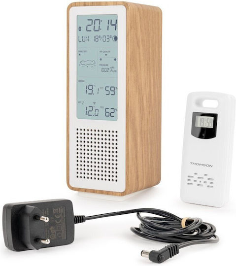 Thomson Kabellose Wetterstation Digital Tischplatte Weiße