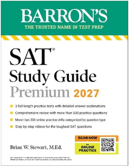 Barrons sat Study Guide Premium 2027 Online Practice "brian W Stewart M.ed