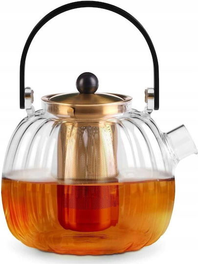 Vialli Design Стъклен чайник с филтър Златист 1000ml