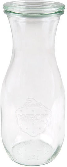 Weck Glas Wasserflasche mit Schraubdeckel Transparent 530ml 6 Stücke