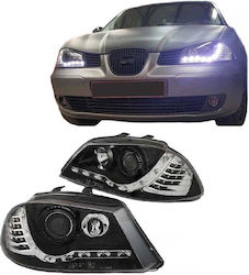 Μπροστινά Φανάρια Set Seat Ibiza 6l 02-08 Drl & Led Φλας Μαύρα H1/h1 Junyan Μπροστινά Φανάρια Set Seat Ibiza 6l 02-08 Drl & Led Φλας Μαύρα H1/h1 Junyan