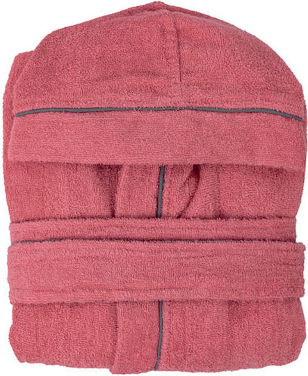 Lino Home Kinderbademantel Blush mit Kapuzen-