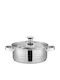 Swiss Haus Stainless Steel Saute Pan with Lid with Ceramic Coating 28cm