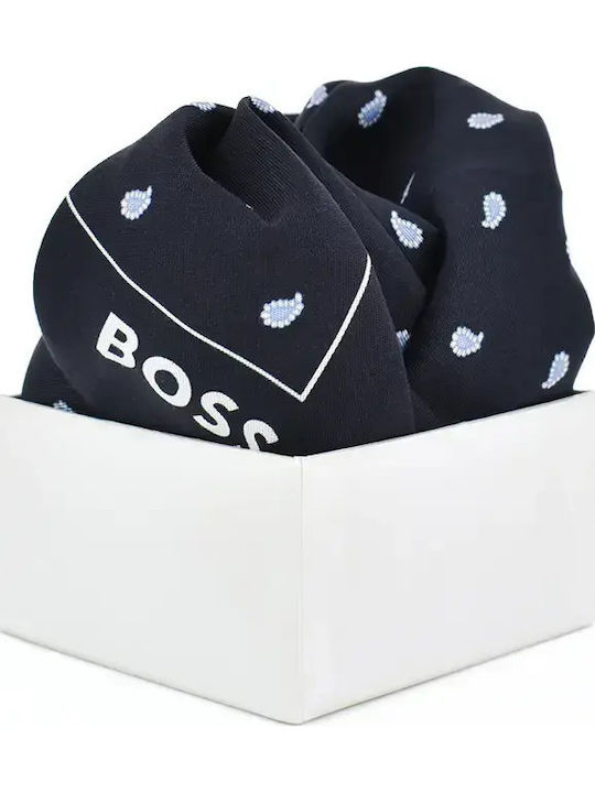 Boss Men's Blue Pocket Square