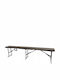 Plastic Catering Outdoor Foldable Table with Metal Frame Technorattan 183x28x8cm