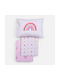 Nef-Nef Homeware Set Baby Crib Sheets Cotton Dots Pink 170x120cm 3pcs