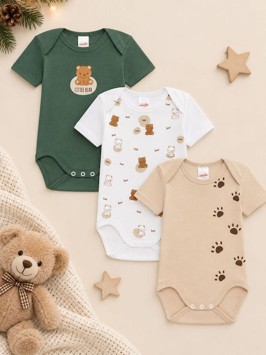 Minerva Little Bear Bodysuit Set with Pants Multicolour 3 Pieces