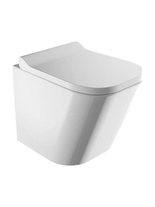 Omnires Wandhängende Toilette mit Duroplast Weiß Abdeckung Omnires Wandhängende Toilette mit Duroplast Weiß Abdeckung