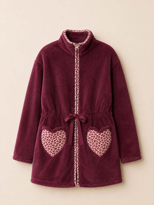 Noidinotte Winter Women's Robe Burgundy