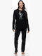 Galaxy Galaxy Damen Schlafanzug & Pyjamas Winter Schwarz