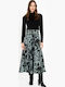 Satin Maxi Damenrock Mehrfarbig